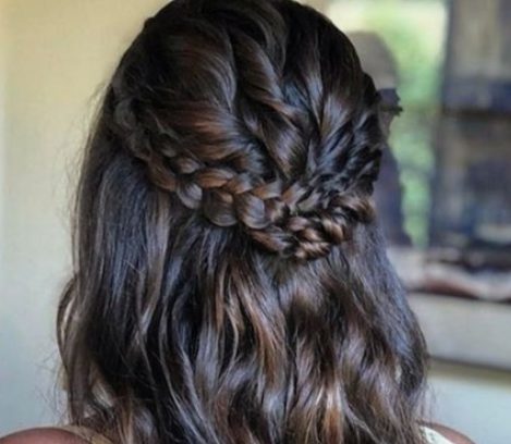Peinados de invitadas a una boda con trenzas